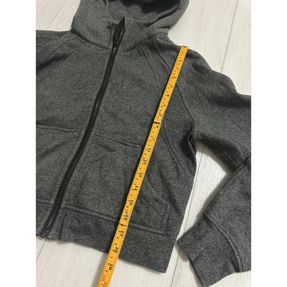 Lululemon Scuba Oversized Hoodie Full Zip Sz XS / S Heathered Speckled Black